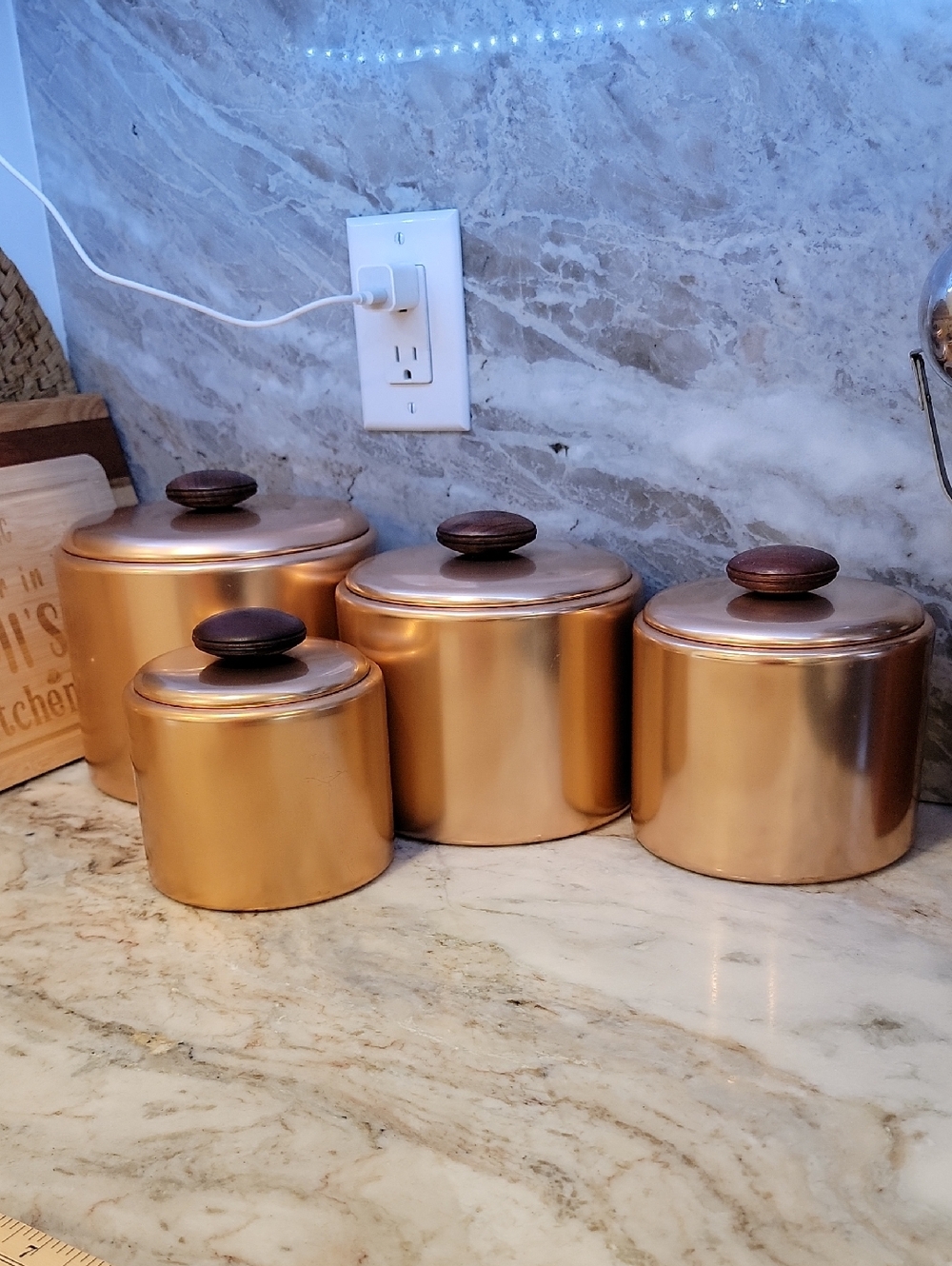 Vintage MCM Mirro Aluminum Canister Set